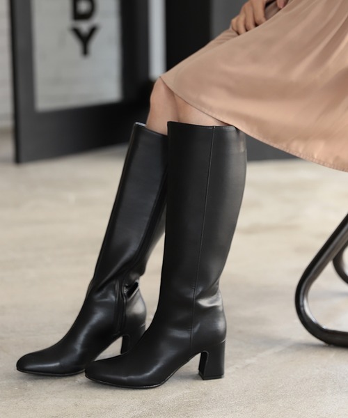 Andemiu(アンデミュウ)の「ロングブーツ256360(ブーツ・レディース・ブラック/ベージュ・SMALL/MEDIUM/LARGE)」の7枚目の写真