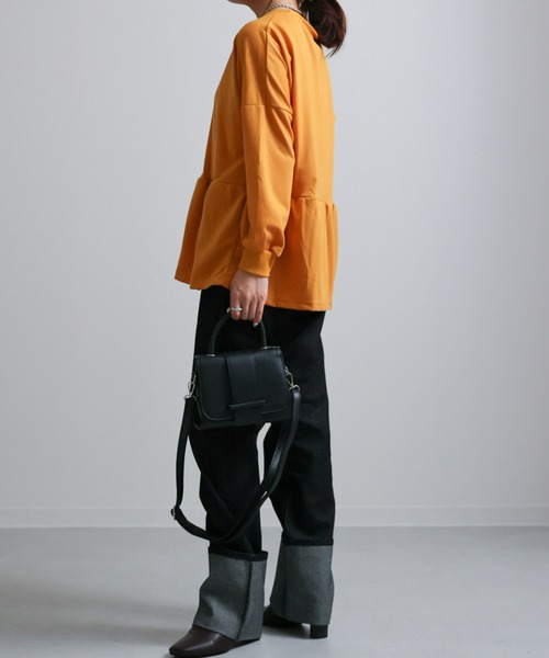 sakishimatokyo(サキシマトーキョー)の「ルージングフリル(ラッフル)切り替えトレーナー(Tシャツ/カットソー・レディース・ホワイト/ブラック/イエロー/ブルー・FREE)」の18枚目の写真