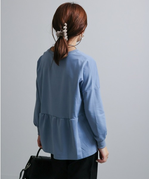 sakishimatokyo(サキシマトーキョー)の「ルージングフリル(ラッフル)切り替えトレーナー(Tシャツ/カットソー・レディース・ホワイト/ブラック/イエロー/ブルー・FREE)」の12枚目の写真