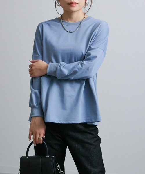 sakishimatokyo(サキシマトーキョー)の「ルージングフリル(ラッフル)切り替えトレーナー(Tシャツ/カットソー・レディース・ホワイト/ブラック/イエロー/ブルー・FREE)」の11枚目の写真