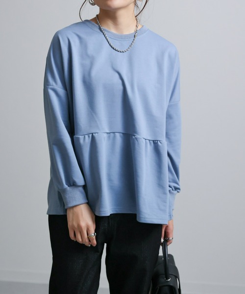 sakishimatokyo(サキシマトーキョー)の「ルージングフリル(ラッフル)切り替えトレーナー(Tシャツ/カットソー・レディース・ホワイト/ブラック/イエロー/ブルー・FREE)」の10枚目の写真