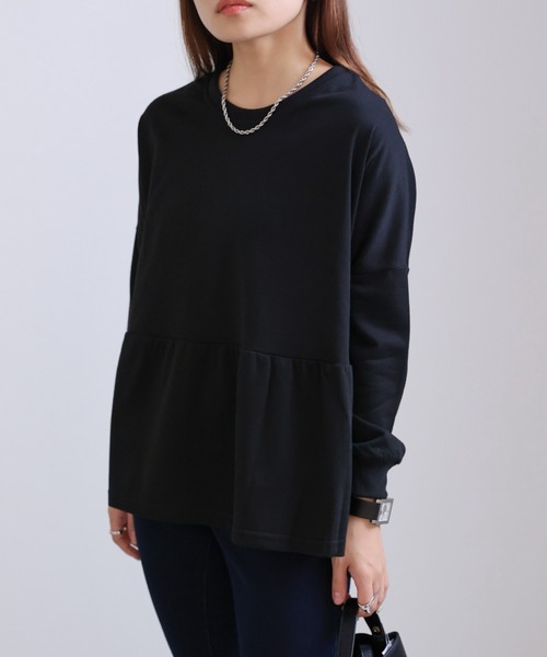 sakishimatokyo(サキシマトーキョー)の「ルージングフリル(ラッフル)切り替えトレーナー(Tシャツ/カットソー・レディース・ホワイト/ブラック/イエロー/ブルー・FREE)」の19枚目の写真