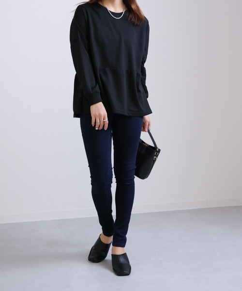 sakishimatokyo(サキシマトーキョー)の「ルージングフリル(ラッフル)切り替えトレーナー(Tシャツ/カットソー・レディース・ホワイト/ブラック/イエロー/ブルー・FREE)」の22枚目の写真