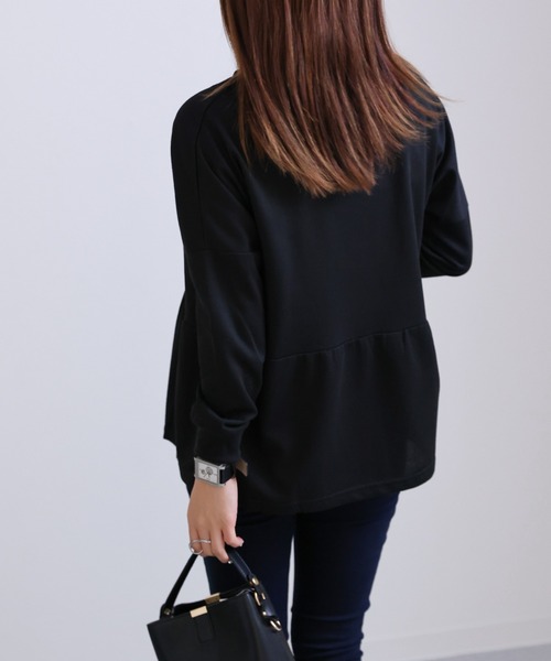 sakishimatokyo(サキシマトーキョー)の「ルージングフリル(ラッフル)切り替えトレーナー(Tシャツ/カットソー・レディース・ホワイト/ブラック/イエロー/ブルー・FREE)」の21枚目の写真