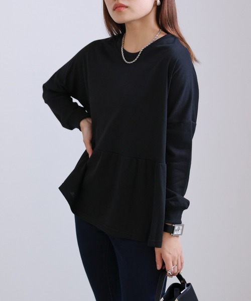 sakishimatokyo(サキシマトーキョー)の「ルージングフリル(ラッフル)切り替えトレーナー(Tシャツ/カットソー・レディース・ホワイト/ブラック/イエロー/ブルー・FREE)」の20枚目の写真