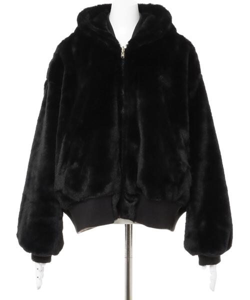 INGNI(イング)の「エコファーフードリバーシブルMA-1(ブルゾン・レディース・カーキ/アイボリー/ブラック・M)」の12枚目の写真