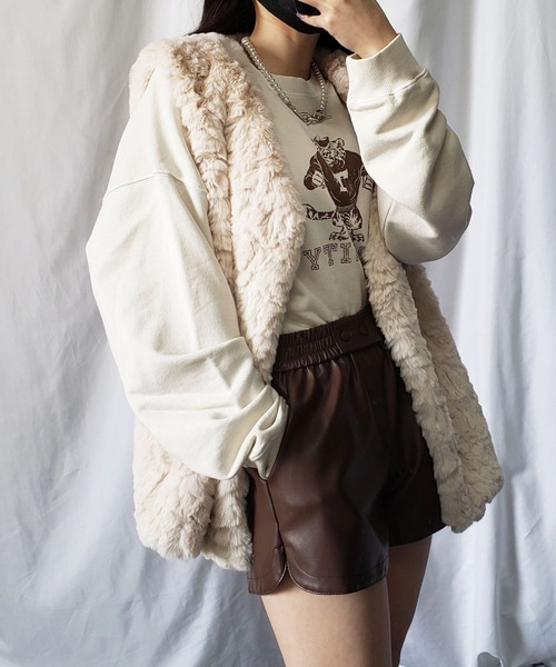 me+em select（ミームセレクト）の「TRINITYピグメントヴィンテージトレーナー（スウェット・レディース・ミント/ベージュ/チャコール・FREE）」の16枚目の写真