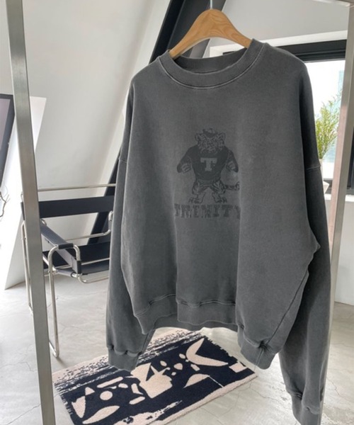 me+em select（ミームセレクト）の「TRINITYピグメントヴィンテージトレーナー（スウェット・レディース・ミント/ベージュ/チャコール・FREE）」の21枚目の写真