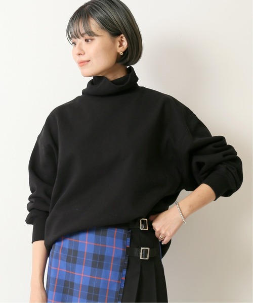 Simplicite（サンプリシテ）の「ビッグシルエット タートルネックプルオーバー◆（Tシャツ/カットソー・レディース・ブラック/オレンジ/グリーン/キャメル・FREE）」の5枚目の写真