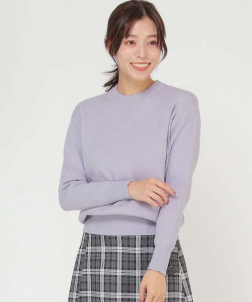 LBC（エルビーシー）の「【春カラーニット】ハニカムニットプルオーバー（ニット/セーター・レディース・オフホワイト/グリーン/ライトパープル/ピンクベージュ・M/L）」の3枚目の写真