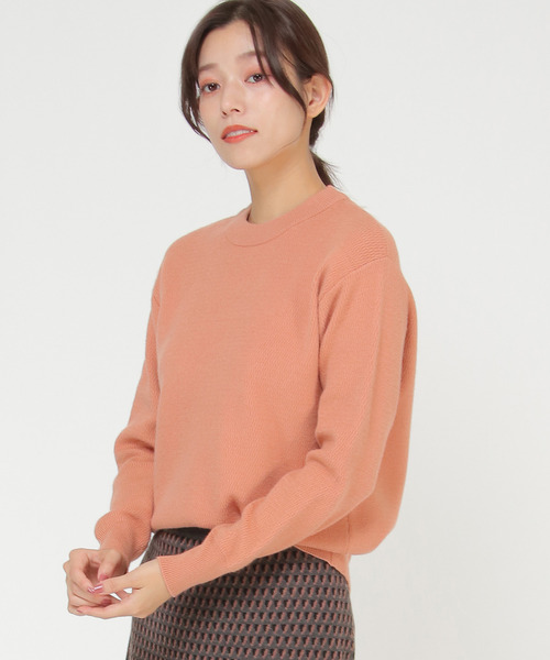 LBC（エルビーシー）の「【春カラーニット】ハニカムニットプルオーバー（ニット/セーター・レディース・オフホワイト/グリーン/ライトパープル/ピンクベージュ・M/L）」の4枚目の写真