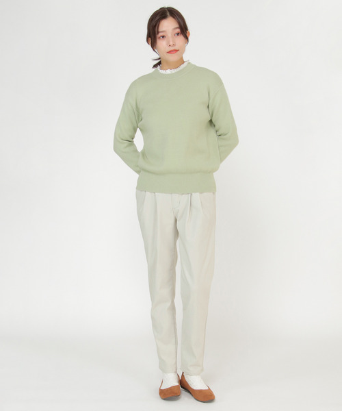 LBC（エルビーシー）の「【春カラーニット】ハニカムニットプルオーバー（ニット/セーター・レディース・オフホワイト/グリーン/ライトパープル/ピンクベージュ・M/L）」の7枚目の写真