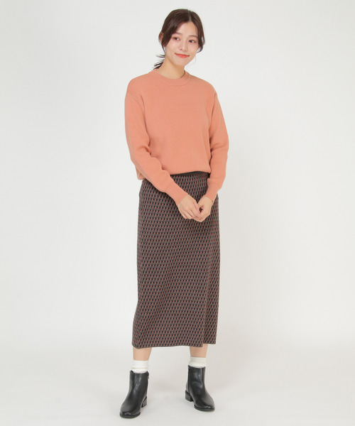 LBC（エルビーシー）の「【春カラーニット】ハニカムニットプルオーバー（ニット/セーター・レディース・オフホワイト/グリーン/ライトパープル/ピンクベージュ・M/L）」の8枚目の写真