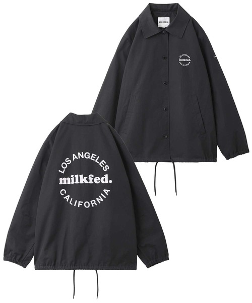 MILKFED.(ミルクフェド)の「COACH JACKET(ブルゾン・レディース・ブラック/ライトピンク/オフホワイト/ライトグリーン・S/M)」の19枚目の写真