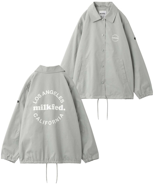 MILKFED.(ミルクフェド)の「COACH JACKET(ブルゾン・レディース・ブラック/ライトピンク/オフホワイト/ライトグリーン・S/M)」の7枚目の写真