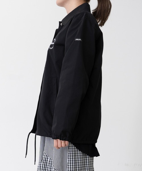 MILKFED.(ミルクフェド)の「COACH JACKET(ブルゾン・レディース・ブラック/ライトピンク/オフホワイト/ライトグリーン・S/M)」の10枚目の写真