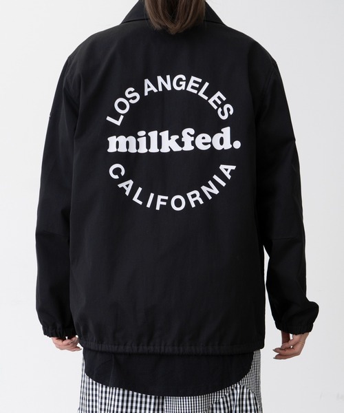 MILKFED.(ミルクフェド)の「COACH JACKET(ブルゾン・レディース・ブラック/ライトピンク/オフホワイト/ライトグリーン・S/M)」の20枚目の写真