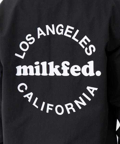 MILKFED.(ミルクフェド)の「COACH JACKET(ブルゾン・レディース・ブラック/ライトピンク/オフホワイト/ライトグリーン・S/M)」の21枚目の写真