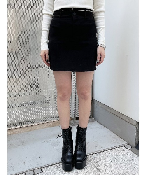 ENVYM(アンビー)の「ダブルベルトスカート(スカート・レディース・ブラック・FREE)」の13枚目の写真
