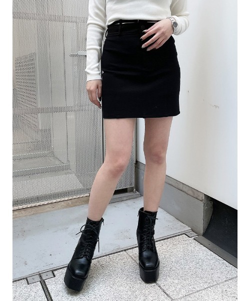 ENVYM(アンビー)の「ダブルベルトスカート(スカート・レディース・ブラック・FREE)」の14枚目の写真