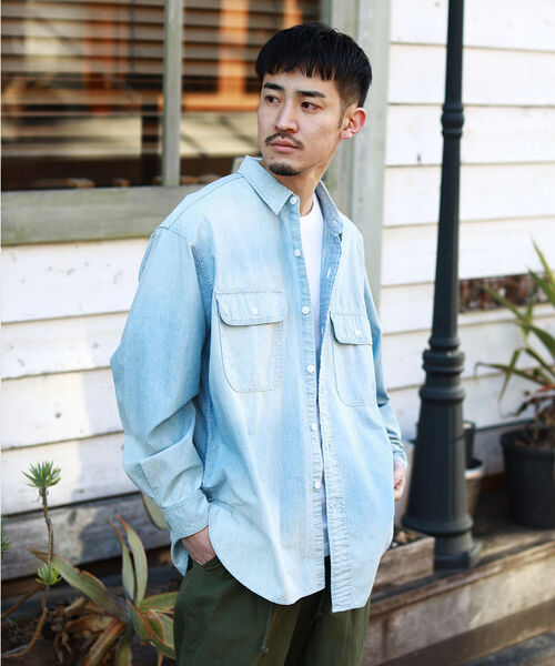 BEAMS(ビームス)の「BEAMS / フェード ワーク イージーシャツ BEAMS(ビームス)の「BEAMS / フェード ワーク イージーシャツ