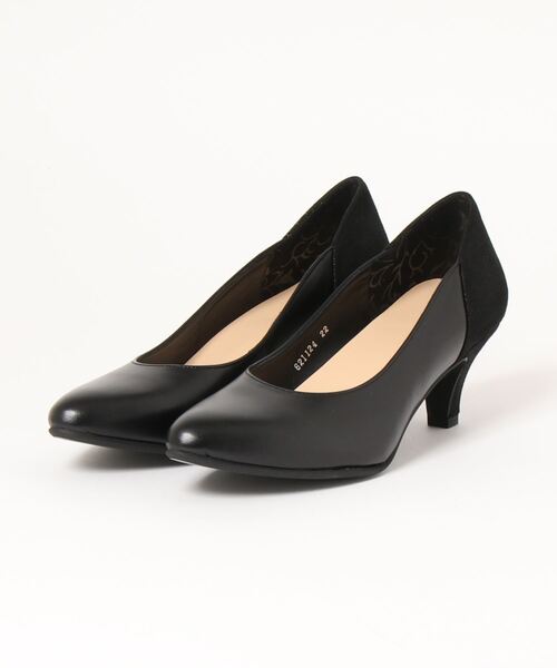 HIMIKO(ヒミコ)の「【Made in Japan】切替パンプス【撥水】/621124(パンプス・レディース・ブラック/ベージュ/グレー・22.5cm/23.5cm/24.5cm/23.0cm/24.0cm/22.0cm/25.5cm/25.0cm)」の2枚目の写真