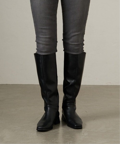 LE TALON（ルタロン）の「GRISE 3.5cmスクエアロングブーツ（ブーツ・レディース・ブラック系その他/ベージュ・SMALL/MEDIUM/LARGE/X-LARGE）」の14枚目の写真