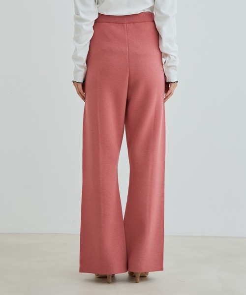 vis-`a-vis（ビサビ）の「【WEB限定】【高橋愛コラボ】スリット入りニットパンツ【セットアップ対応】（スラックス・レディース・ピンク/ブラック/オフホワイト・S/M）」の21枚目の写真