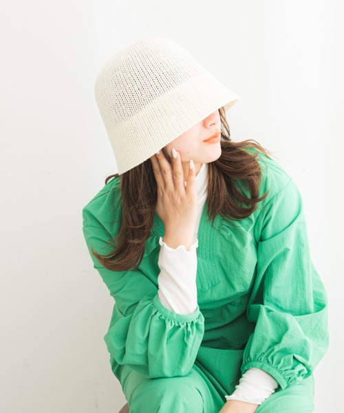 FREE'S MART（フリーズマート）の「◆コットンサーモハット（ハット・レディース・ブラック/ホワイト・ﾌﾘ-）」の8枚目の写真