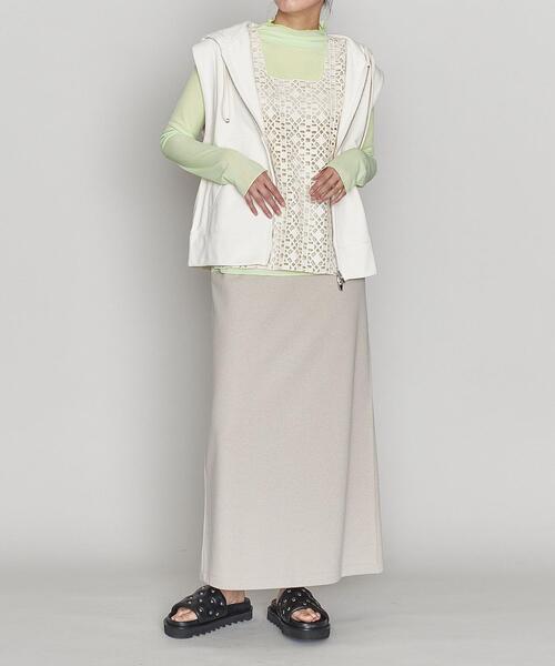 ASTRAET（アストラット）の「＜ASTRAET（アストラット）＞PE ビルドネック リブ プルオーバー（Tシャツ/カットソー・レディース・ブラック/オフホワイト/ピンク/ライム・FREE）」の6枚目の写真