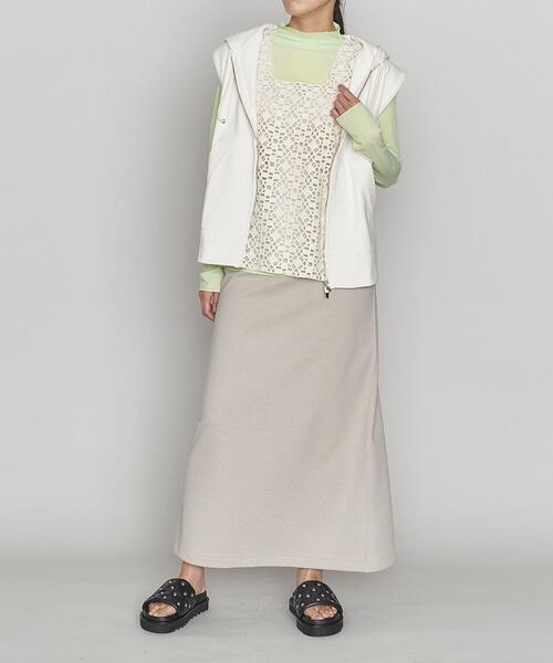 ASTRAET（アストラット）の「＜ASTRAET（アストラット）＞PE ビルドネック リブ プルオーバー（Tシャツ/カットソー・レディース・ブラック/オフホワイト/ピンク/ライム・FREE）」の7枚目の写真