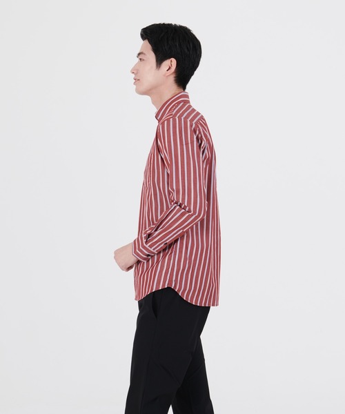 Blue Standard （ブルースタンダード）の「【BLUE STANDARD/ブルースタンダード】ラクケア イージーケア ツイルストライプボタンダウンシャツ（シャツ/ブラウス・メンズ・グリーン/ブルー/ワイン/ブラック/ダークブルー/ダークグリーン/スミクロ・MEDIUM/LARGE/X-LARGE）」の18枚目の写真