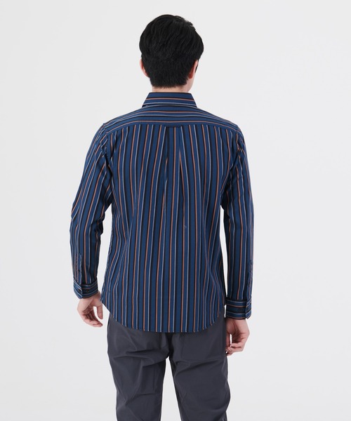 Blue Standard （ブルースタンダード）の「【BLUE STANDARD/ブルースタンダード】ラクケア イージーケア ツイルストライプボタンダウンシャツ（シャツ/ブラウス・メンズ・グリーン/ブルー/ワイン/ブラック/ダークブルー/ダークグリーン/スミクロ・MEDIUM/LARGE/X-LARGE）」の20枚目の写真