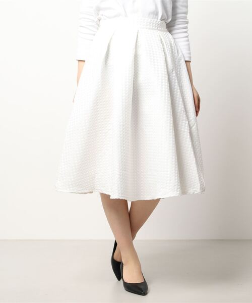 KOBE LETTUCE（コウベレタス）の「ドットジャガードボリュームフレアスカート（スカート・レディース・ブラック/オフホワイト・FREE）」の8枚目の写真