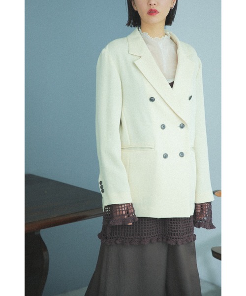 mici（ミチ）の「(mici)ダブルブレストジャケット（その他アウター・レディース・ネイビー/イエロー・SMALL/MEDIUM）」の12枚目の写真