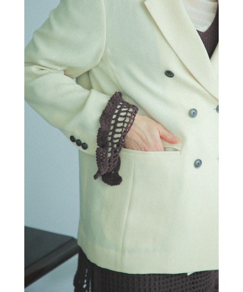 mici（ミチ）の「(mici)ダブルブレストジャケット（その他アウター・レディース・ネイビー/イエロー・SMALL/MEDIUM）」の17枚目の写真