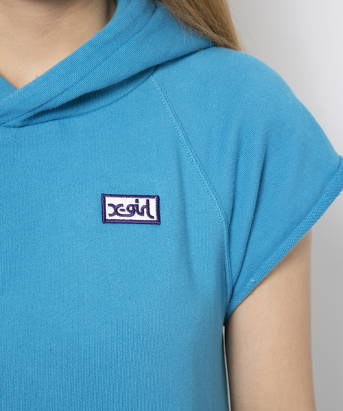 X-girl（エックスガール）の「【NYLON5月号掲載】BASIC SWEAT S/S DRESS（ワンピース・レディース・ホワイト/アッシュ/ブルー/ネイビー・1/2）」の8枚目の写真