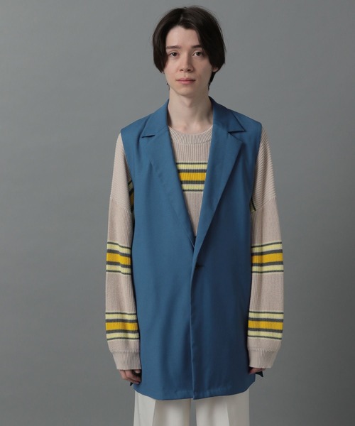 HARE（ハレ）の「オーバージレ(HARE)（ベスト・メンズ・ブラック/ベージュ/ブルー・FREE）」の6枚目の写真