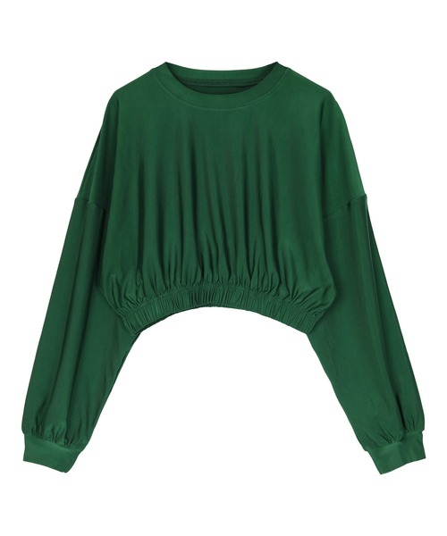 SEA DRESS(シードレス)の「ショート丈ボリュームトップス(Tシャツ/カットソー・レディース・ブラック/ピンク/グリーン/クリーム・M/S)」の1枚目の写真