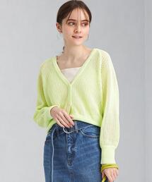 green label relaxing | コイルヤーン メッシュ カーディガン -ウォッシャブル-(カーディガン/ボレロ)