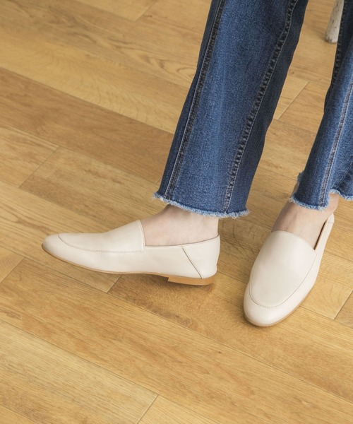 CORSO ROMA，9（コルソローマ）の「レザーソフトローファー（ローファー・レディース・ブラック/オフホワイト・38/37）」の22枚目の写真