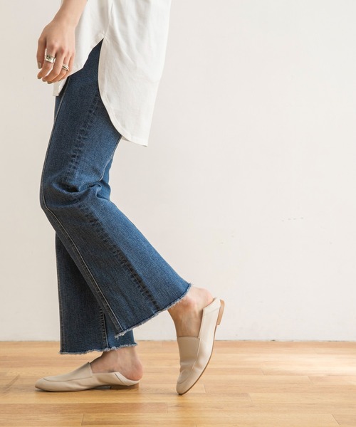 CORSO ROMA，9（コルソローマ）の「レザーソフトローファー（ローファー・レディース・ブラック/オフホワイト・38/37）」の8枚目の写真