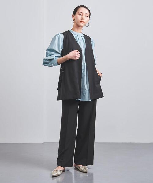 ユナイテッドアローズ　ノーカラージャケットunited arrows ジレベスト BEAUTY&YOUTH UNITED ARROWS｜シアー ノーカラー ジャケット