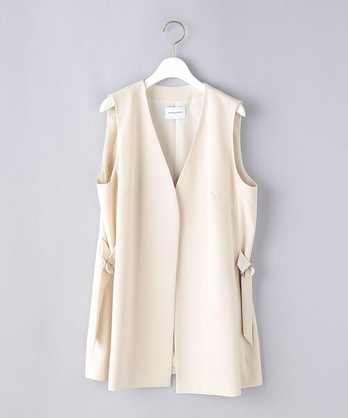 UNITED ARROWS FAbRICA ノーカラーベスト　ジレ UNITED ARROWS ベスト ジレ COMFY Vノーカラー -吸水速乾 UV