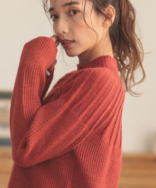 DONOBAN(ドノバン)の「ホイップネックニット(ニット/セーター・レディース・オートミール/ブルー系その他/チャコール/ホワイト/オレンジ系その他・F)」の17枚目の写真