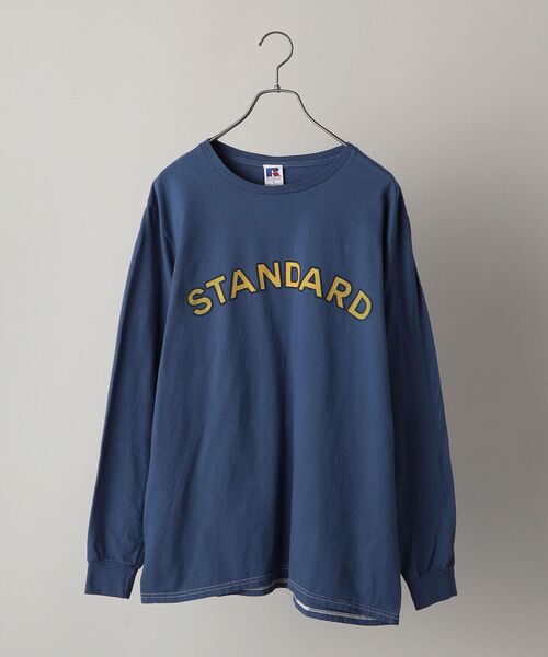 Russell Athletic(ラッセルアスレティック)の「*【SHIPS別注】RUSSELL ATHLETIC: 刺繍ライク カレッジ プリント ロングスリーブ Tシャツ (ロンT)(Tシャツ/カットソー・メンズ・ホワイト/ライトホワイト/グレー/ブルー・SMALL/MEDIUM/LARGE)」の4枚目の写真