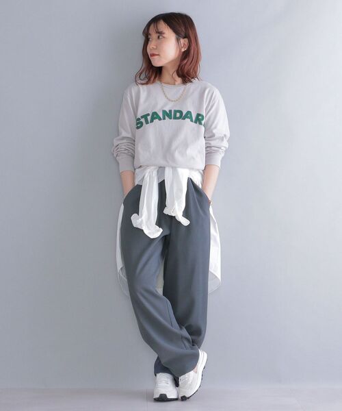 Russell Athletic(ラッセルアスレティック)の「*【SHIPS別注】RUSSELL ATHLETIC: 刺繍ライク カレッジ プリント ロングスリーブ Tシャツ (ロンT)(Tシャツ/カットソー・メンズ・ホワイト/ライトホワイト/グレー/ブルー・SMALL/MEDIUM/LARGE)」の9枚目の写真