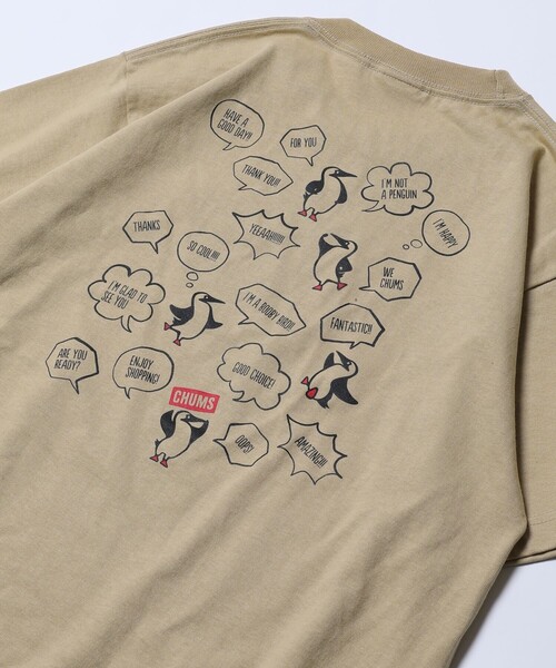 FREAK'S STORE(フリークスストア)の「WEB限定 CHUMS×FREAK'S STORE/チャムス 別注 ランダムブービーバード バックプリントTシャツ(Tシャツ/カットソー・メンズ・ホワイト/ブラウン/グリーン/ネイビー/ブラック/ベージュ/ブルー・X-LARGE/MEDIUM/SMALL/LARGE)」の4枚目の写真