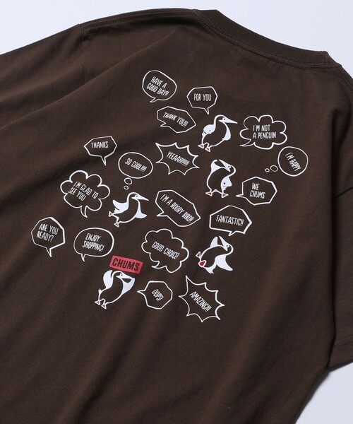 FREAK'S STORE(フリークスストア)の「WEB限定 CHUMS×FREAK'S STORE/チャムス 別注 ランダムブービーバード バックプリントTシャツ(Tシャツ/カットソー・メンズ・ホワイト/ブラウン/グリーン/ネイビー/ブラック/ベージュ/ブルー・X-LARGE/MEDIUM/SMALL/LARGE)」の3枚目の写真