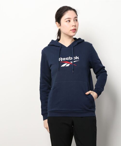 Reebok（リーボック）の「クラシックス ファウンデーション フレンチテリー フーディー / Classics Foundation French Terry Hoodie（パーカー・レディース・ネイビー・SMALL/MEDIUM/LARGE/X-LARGE/XX-LARGE/X-SMALL）」の15枚目の写真